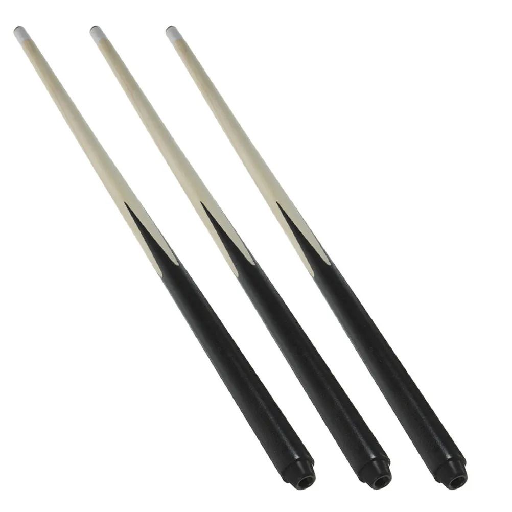 

3Pcs Mini Table Tennis Short Pool Cues Wooden Shorty Snooker Rods Sized Billiard Cues Room Accessories
