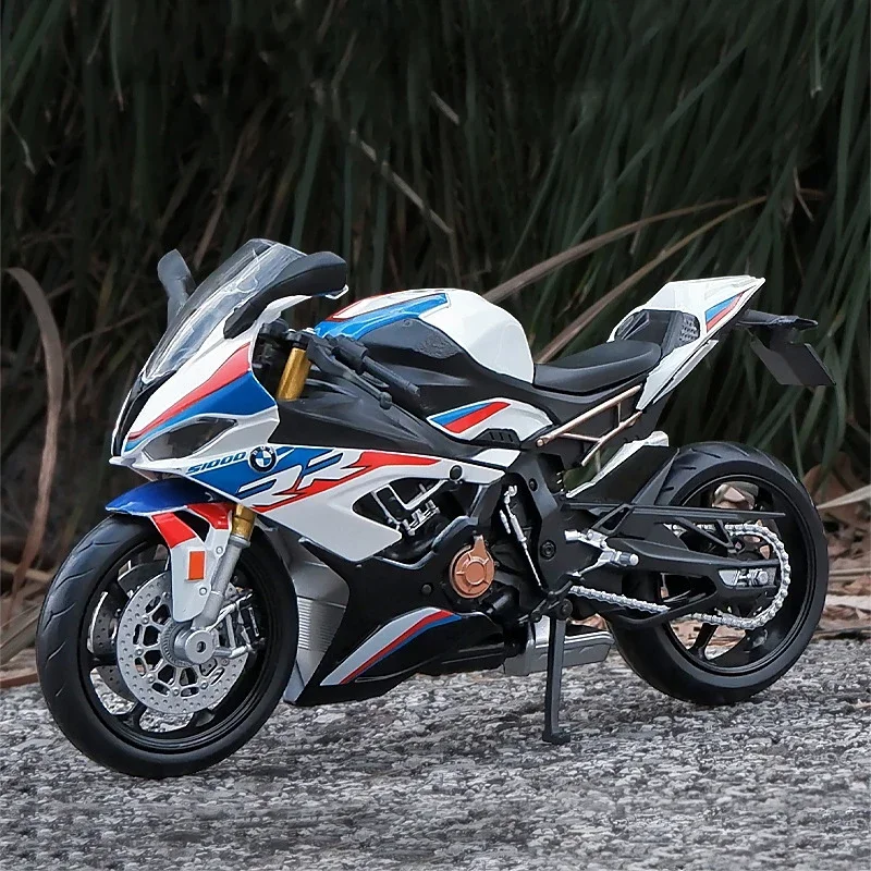 Modèle réduit de voiture BMW S1000RR en alliage moulé sous pression, échelle 1:12, véhicule de collection, idéal comme cadeau d'anniversaire pour un garçon
