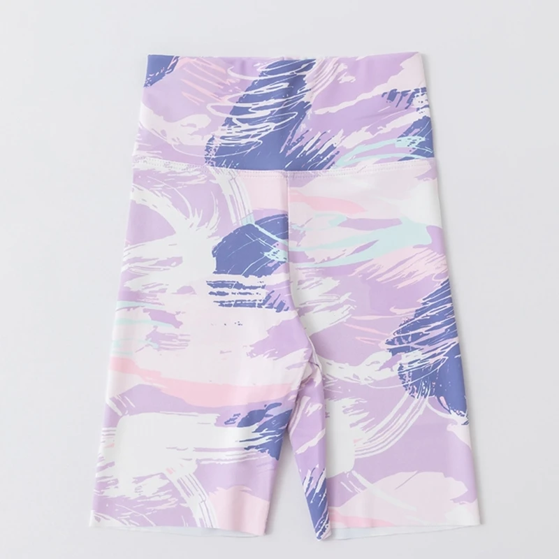 Schnell trocknende Sport-Leggings für Kinder mit hoher Taille, elastischem Druck, für Kinder, Training, Fitnessstudio, Shorts für 3–13 Jahre alte Mädchen, Workout-Leggings