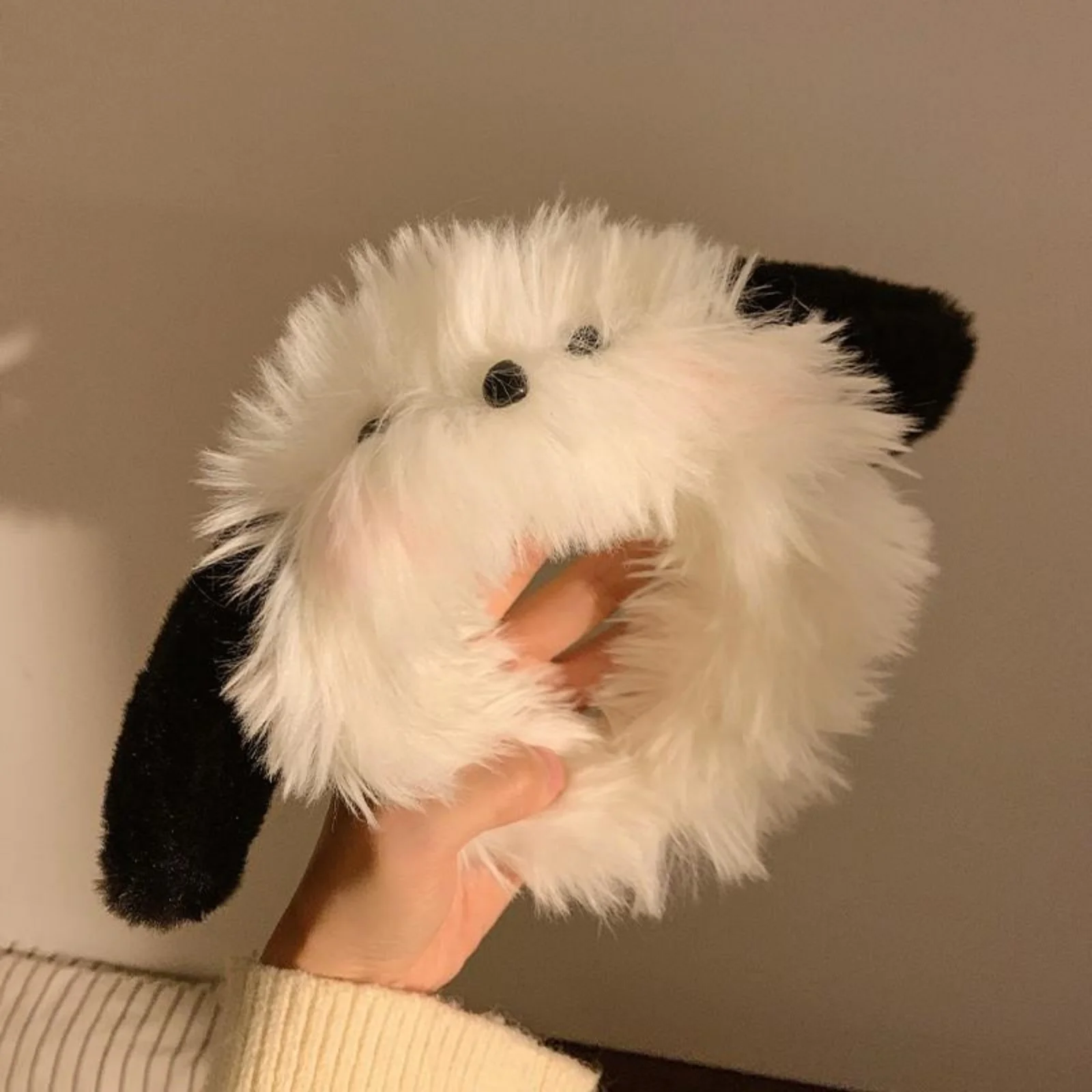 1pc Cute Plush Blush Puppy Headband for Women - Fuzzy Hair Hoop for Washing Face, Hair Band for Applying Mask, Hair Clip Hair Ac