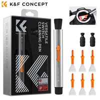 K&F Concept Camera Cleaning Pen Set Multifunctional Replaceable Pen with Cleaning Brush Silicon Tip APS-C/Full-Frame Sensor Swab