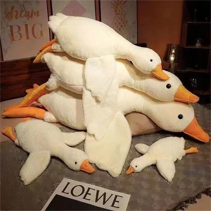 

50-130cm Huge Cute Goose Plush Toys Big Duck Stuffed Dolls Plushie Animal Sleeping Pillow Cushion Kids Girls Christmas Gifts