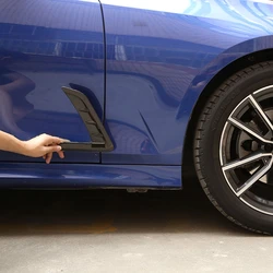 For BMW 3 Series G20 G28 325 320 330i 2020-2023 ABS Black Car Side Wing Fender Air Guide Vents Frame Trim Car Accessories