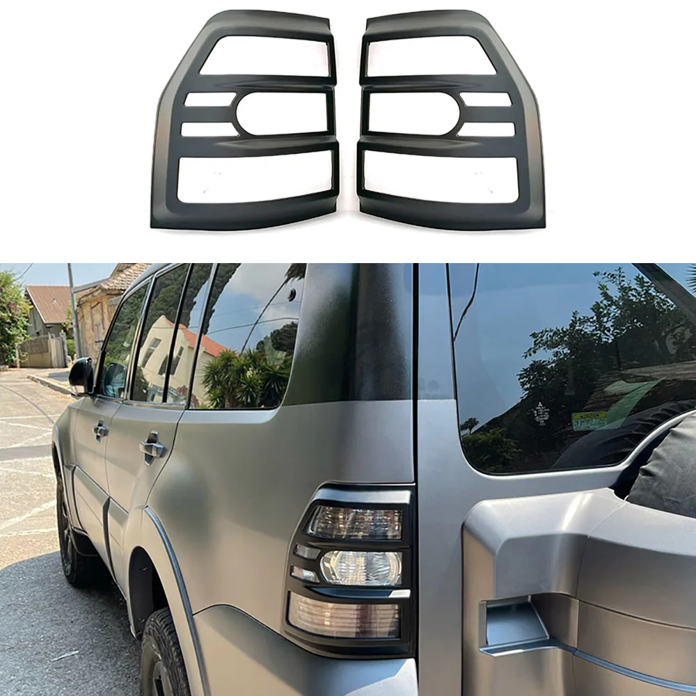 

2020 ABS Taillamp cover Matte Black Tail Light Frame Rear Lamp Cover Fit For Mitsubishi Pajero V87/V93/V95/V97 2007-2019