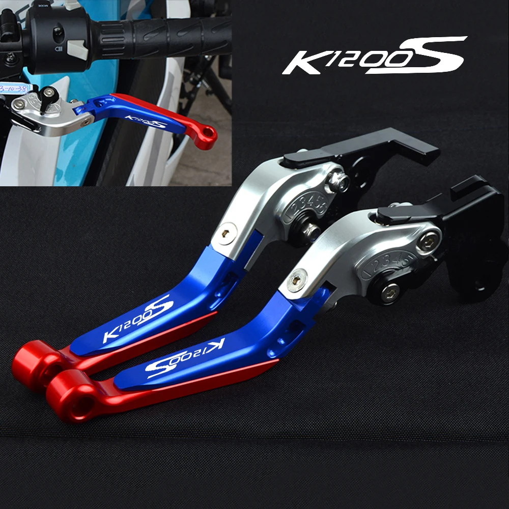 For BMW K1200S Motorcycle Accessory Brakes Folding Extendable Clutch Levers Handle Bar K1200 K 1200 S 2004 2005 2006 2007 2008