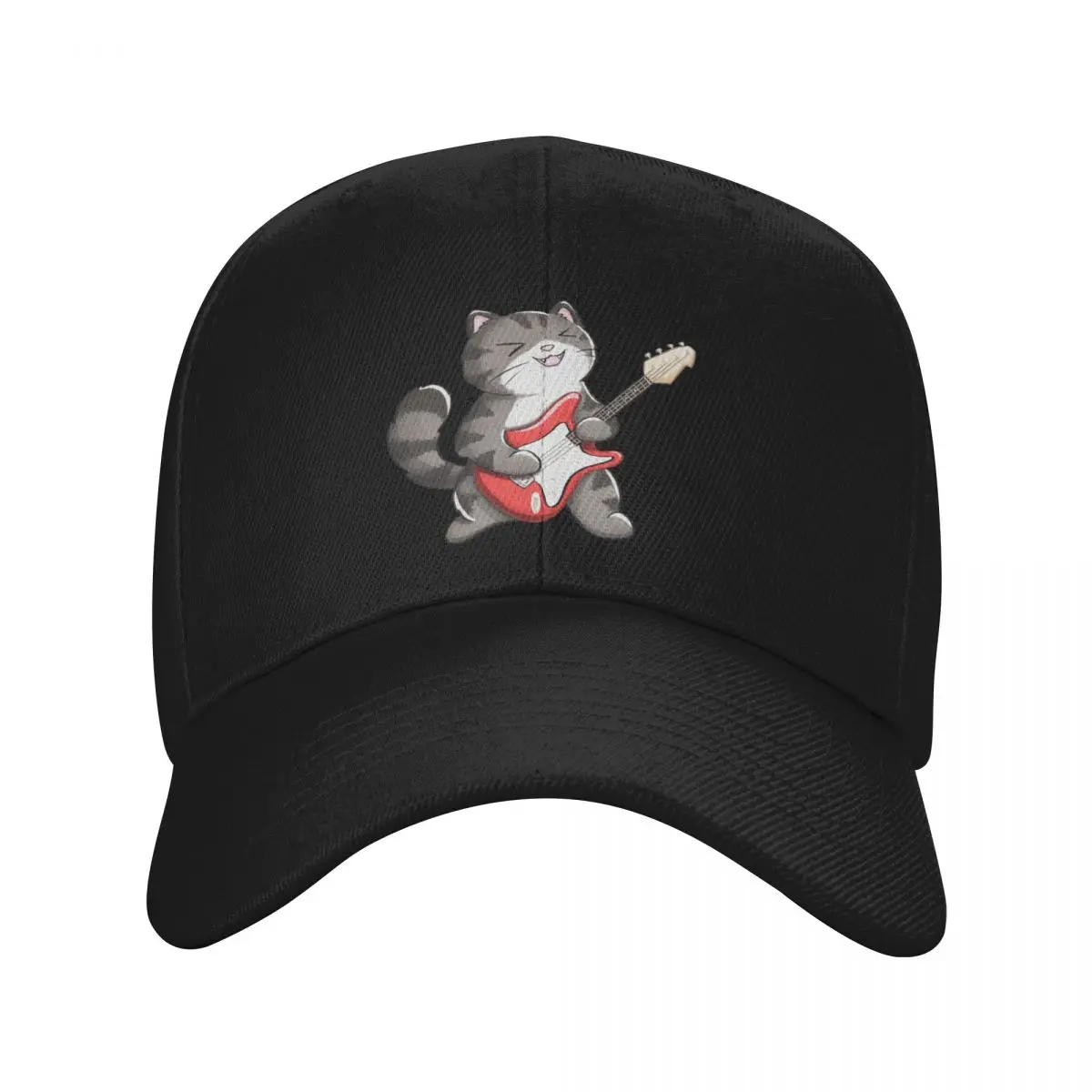 

Guitarist Cat Baseball Cap foam party Hat Anime funny hat Custom Cap Woman Men's