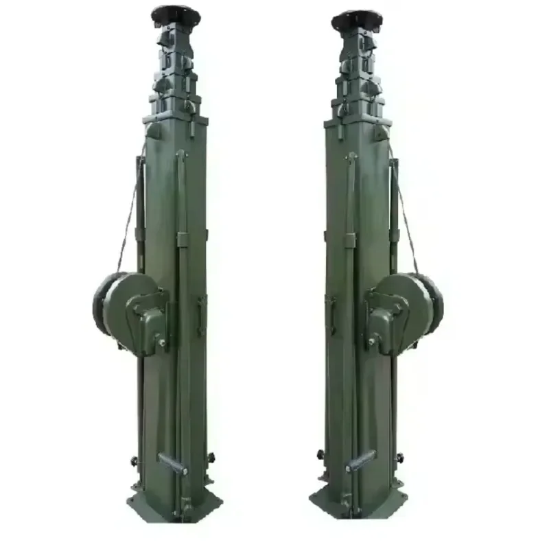 

4m to 35m manual wind up telescopic light antenna tower mast with tripod