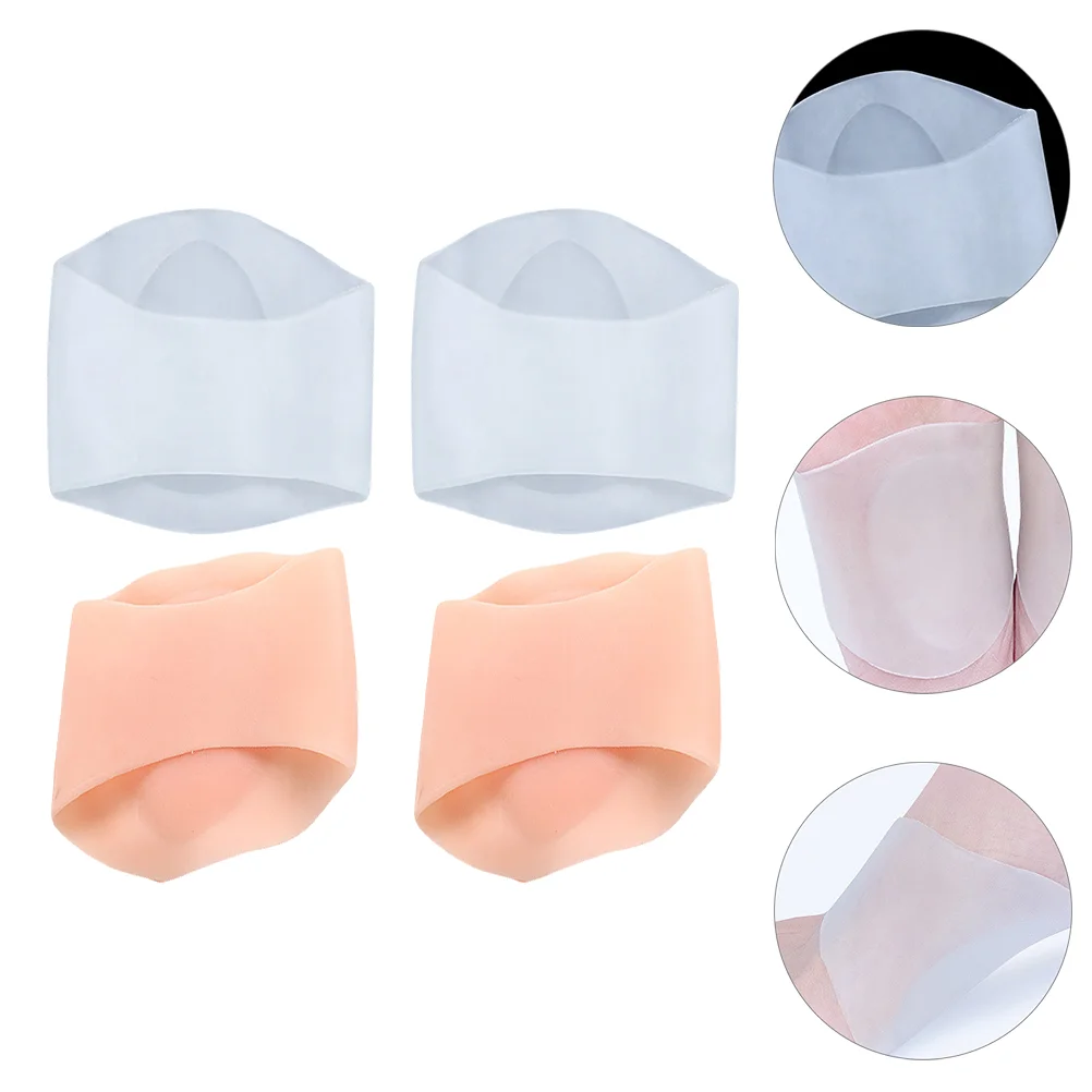 

2 Pairs Bracket Silicone Arch Support Men's Shoe Inserts Cracked Heel Silica Gel Flatfoot Pad