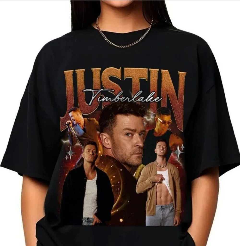 Justin Timberlake Vintage T-Shirt Justin Timberlake 90s Bootleg Style Shirt Gi