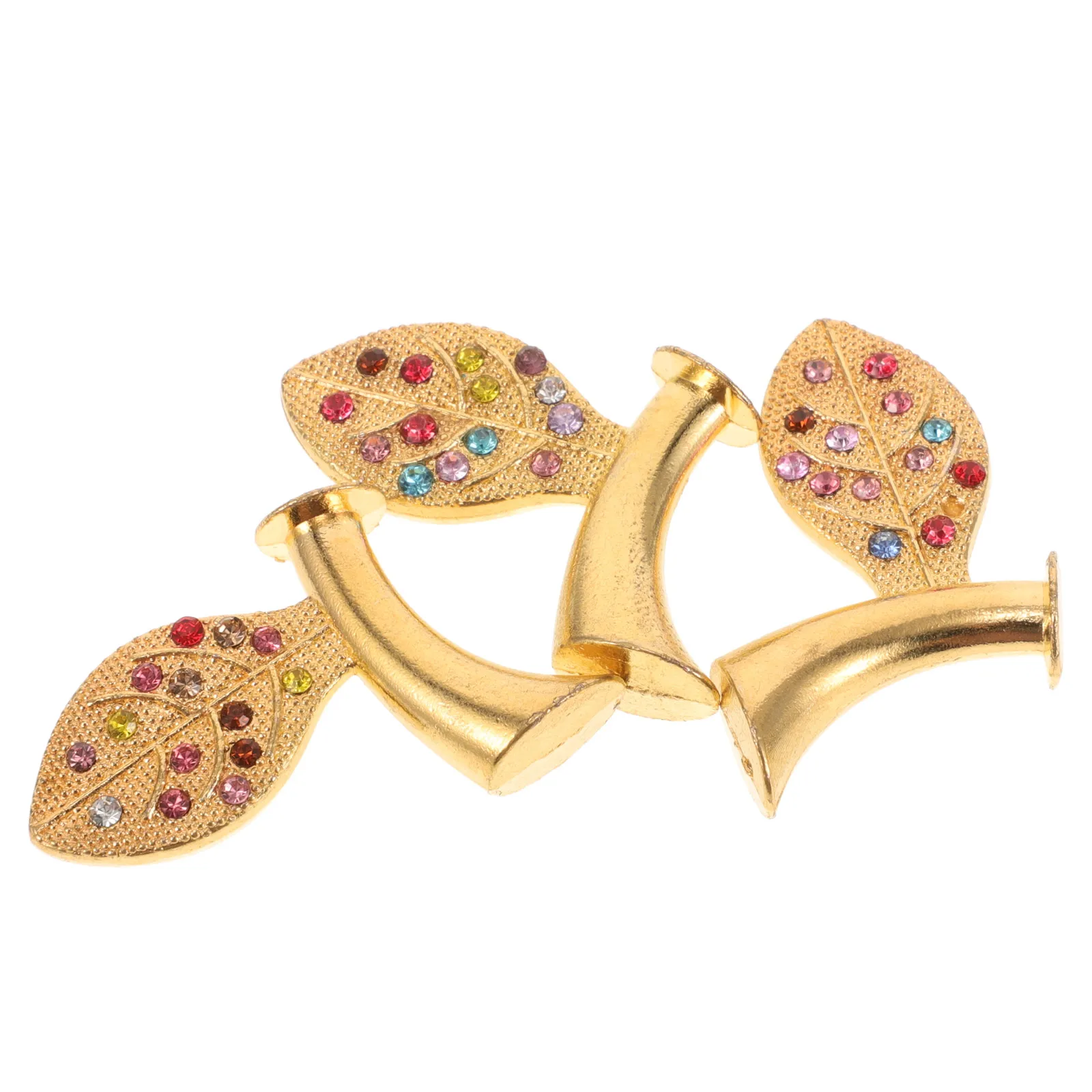 

3pcs Crystal Apple Leaves Crafts Christmas Decor Unique Parts Artificial Apples Models Stylish Home