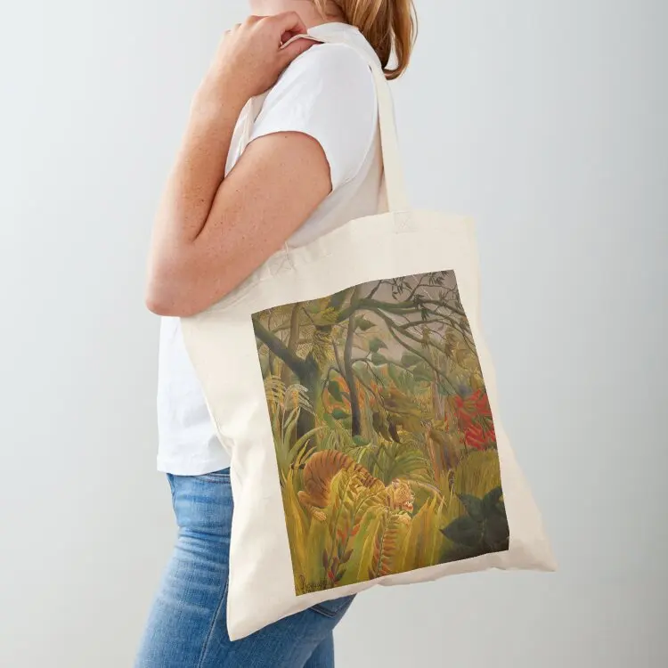 

Henri rousseau - Tiger in a Tropical Storm Tote Bag shopper bags Gift bag large size bags Large bags for women