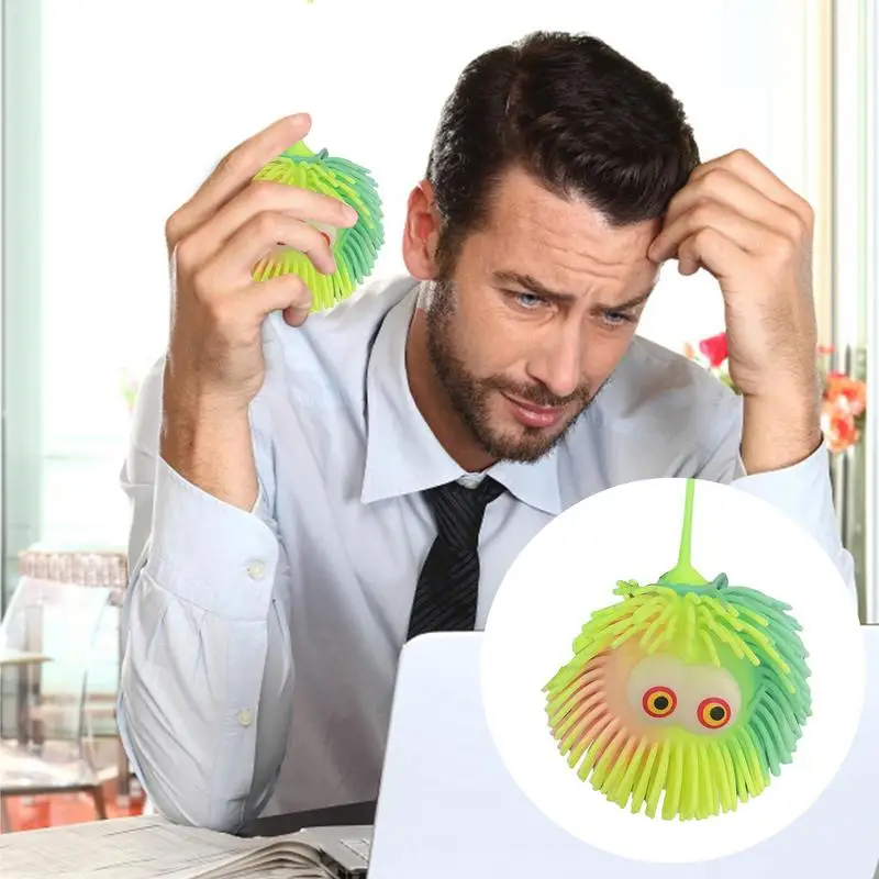 Pop out olhos squeeze brinquedo portátil bolas de estresse dos desenhos animados brinquedo sensorial macio alívio do estresse brinquedo sensorial para crianças adultos