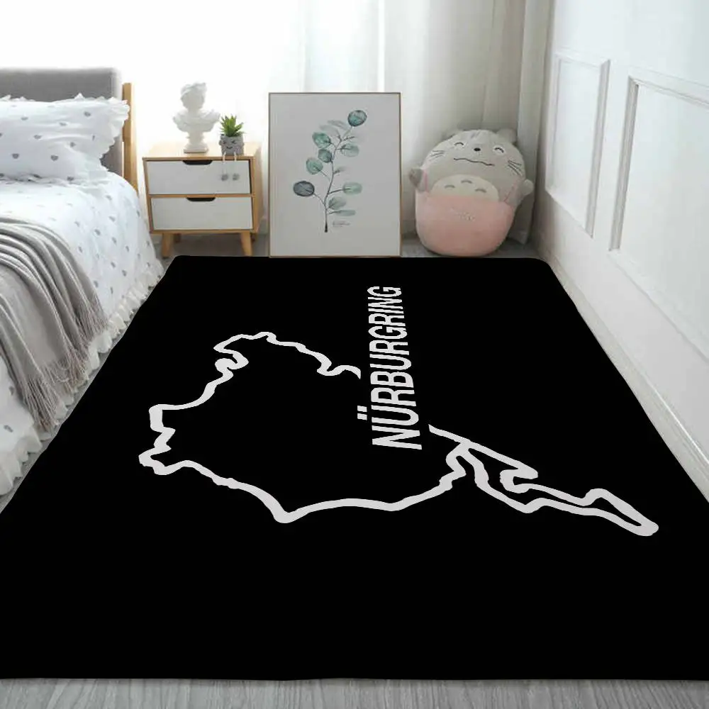 N-Nurburgring Floor Mat Living Room Rug For Bedroom Welcome Mat Outdoor Rug