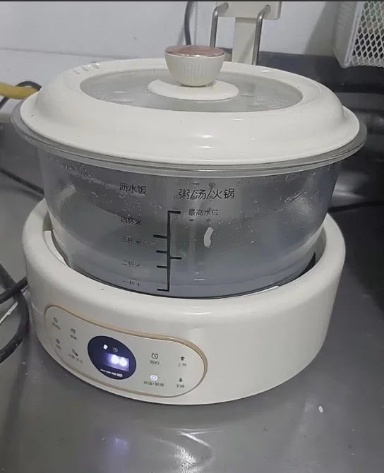Automatic Lifting Draining Rice Cooker, Separation Type Multi Cooker, Multifunctional Pot for Stewing, Boiling and Steaming