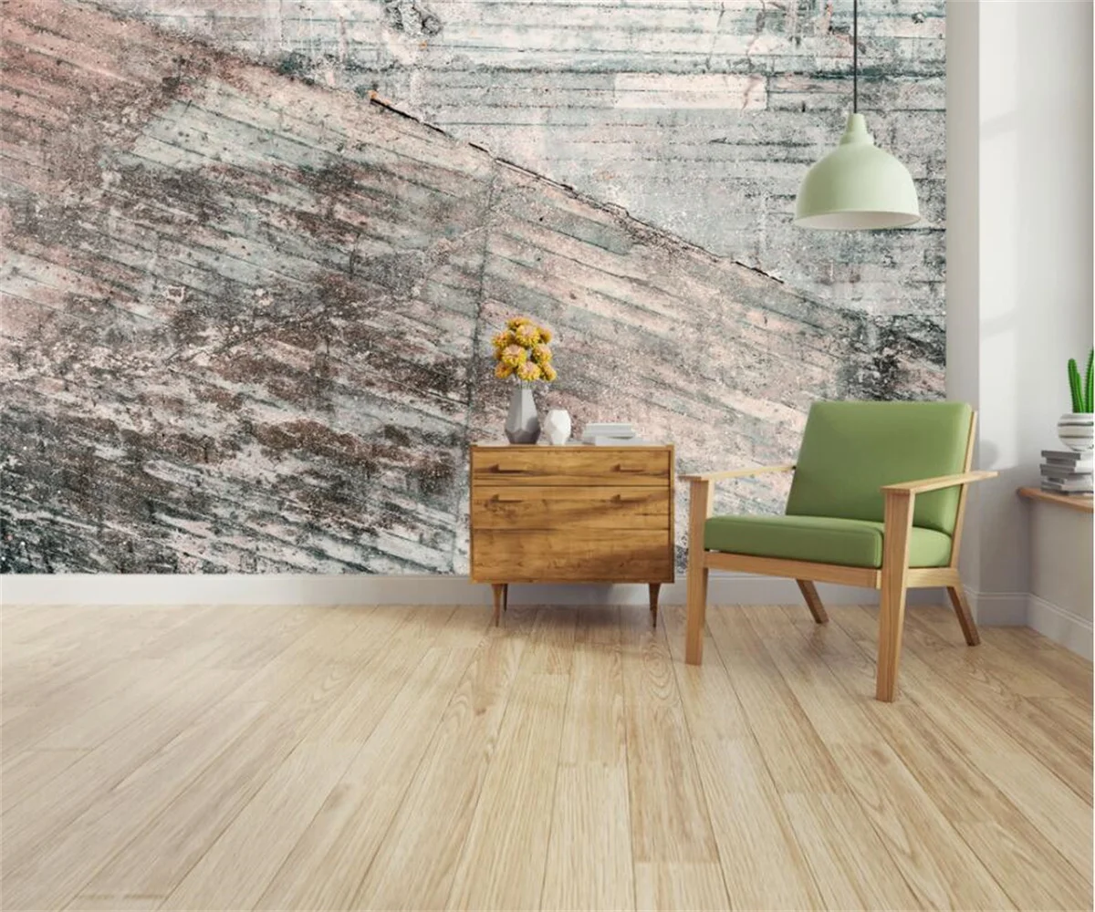 Custom Large murals Modern nostalgic shabby marble wallpaper Nordic hotel background wall papier peint 3d wallpaper