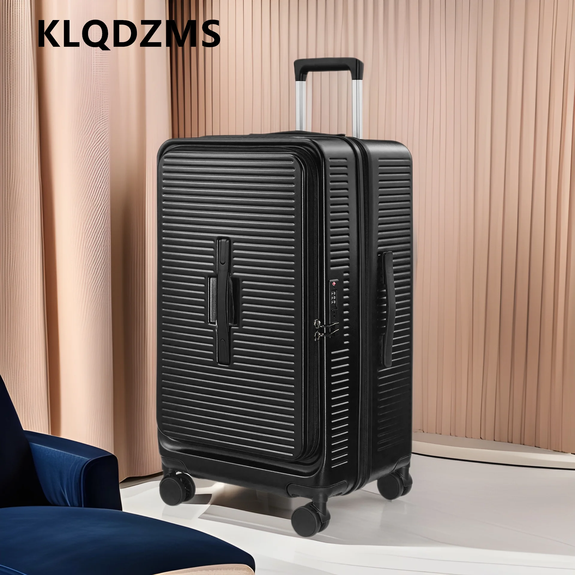 

KLQDZMS ABS+PC Suitcase 22"26"30 Inch Large Capacity Trolley Case Side Opening Cart Style Travel Bag Universal Wheel Luggage