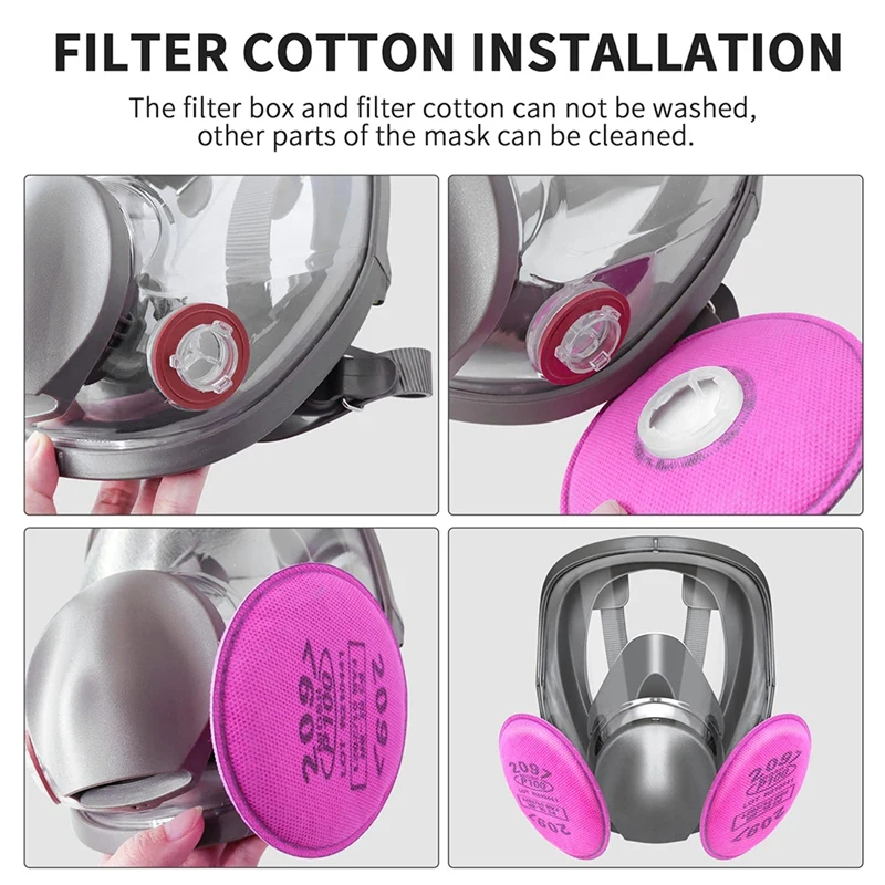 1 Set Respirator Nuclear Mask With Filters Protection Dust Mask For Painting Protection