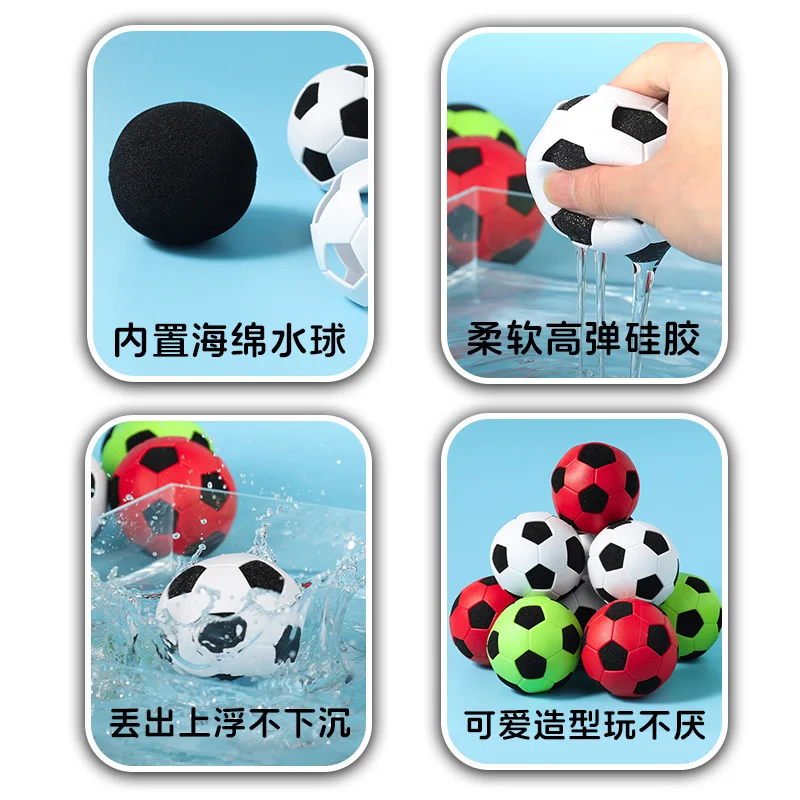 Football Water Balloons,Water Ball Toy Children's Swimming Pool Beach Party Water Fun Fight Toys,Silicone Balls Bath Toys 7cm