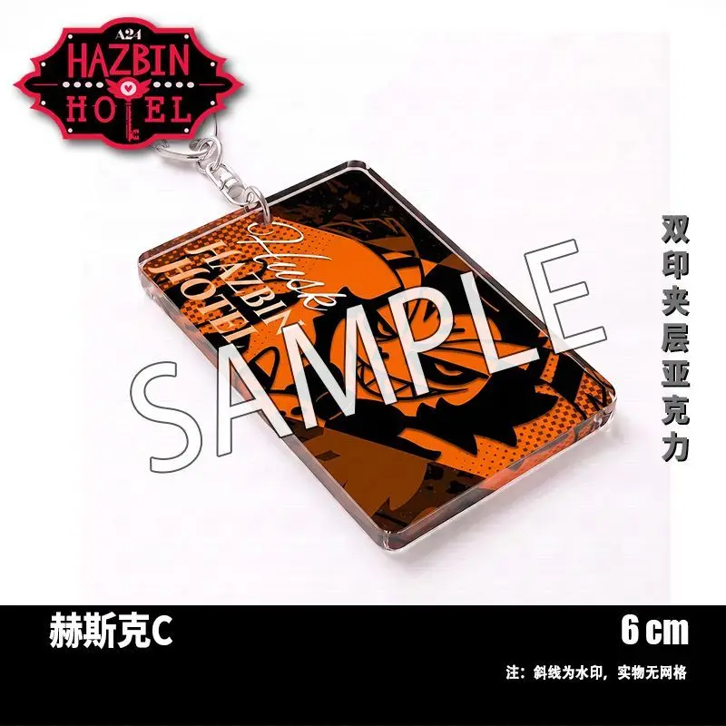 Anime figure Niffty Alastor Vox Husk Lucifer cosplay Cartoon acrylic Key chain pendant Ornament Accessories birthday Gift - view 6
