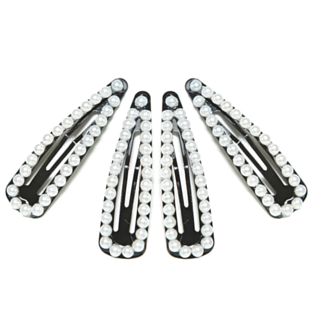 

4pcs Pearl Bangs Hair Clips Elegant Secure Versatile Durable Fashionable Accessories Kawaii Metal Barrettes
