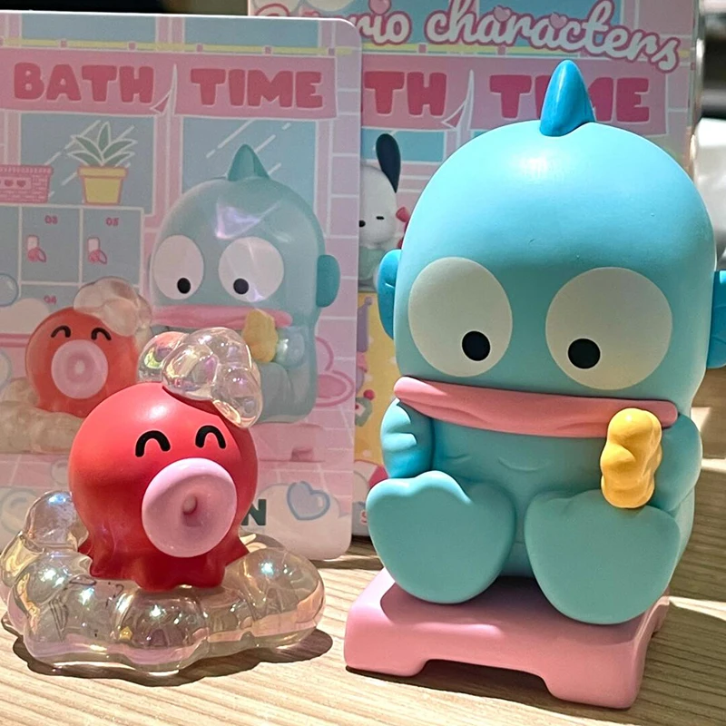 Sanrio Bath Time Series Anime Figure Kuromi Melody Pochacco Cinnamoroll Figures Mini Doll Model Collectible Toy Surprise Gifts