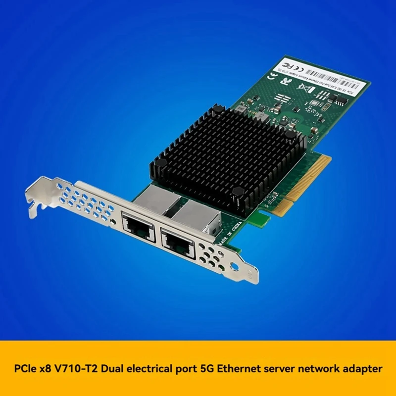 Network Card Pcie X8 V710-T2 Dual Port Server Network Card Supports 2 X 5Gbe NBASE-T Server Network Card-AC47