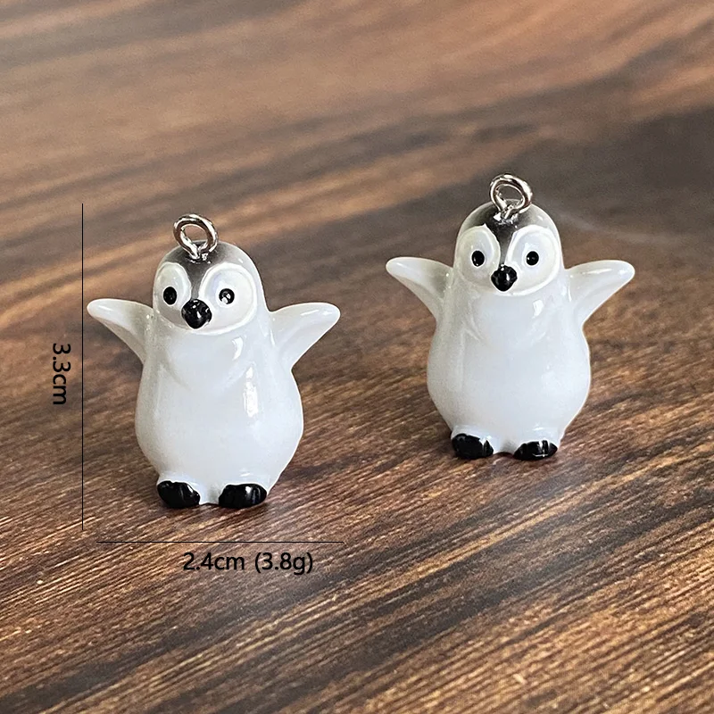 Pequeno 3D Pingente Resina Encantos, Encantos Kawaii, Adorável Estatueta Miniatura, Pingentes para Colar, Eardop, Chaveiro, Jóias, Faça DIY, 6Pcs