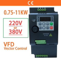 380V or 220V Economical VFD Variable Frequency Drive Converter Inverter 0.75/1.5/2.2/3.7/4/5.5/7.5/11 KW Motor Speed Controller