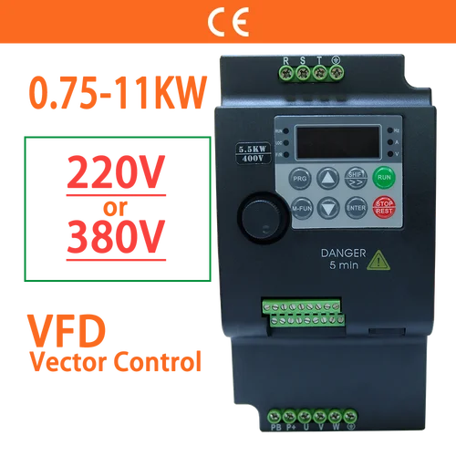 380v o 220V Vfd económico Convertidor de frecuencia Convertidor Inverter 0,75 / 1,5 / 2,2 / 3,7 / 4 / 5,5 / 7,5 / 11 kW Controlador de velocidad del motor de control vectorial
