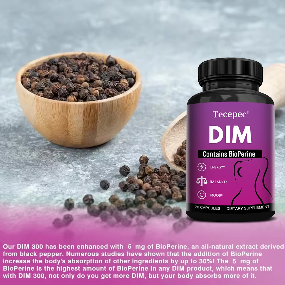 DIM Supplements - for Metabolism, Skin, Energy, Mood, Healthy Weight Management and Menopause Support