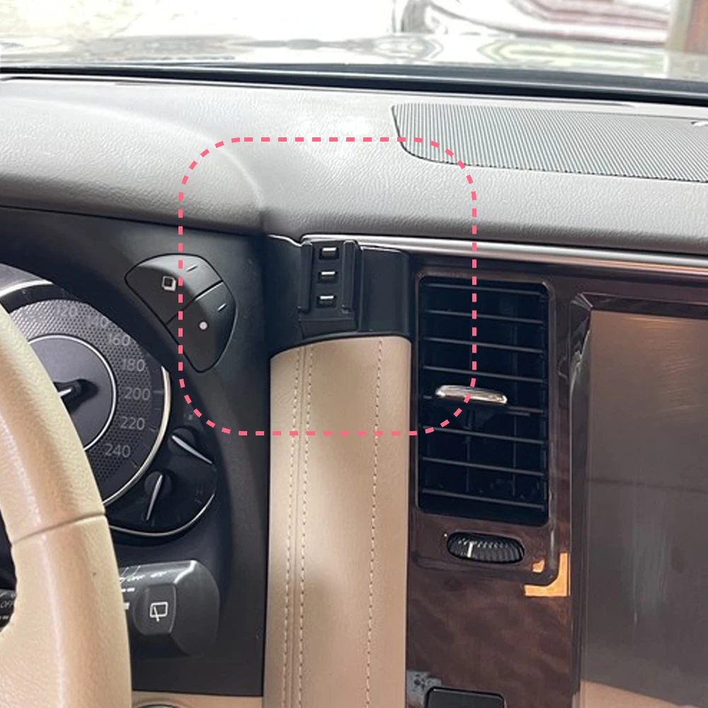 For Nissan Patrol Y62 2012 2013-2020 Car Phone Holder Wireless Charging Magnetic Phone Holder Car Magsafe Support Accessories