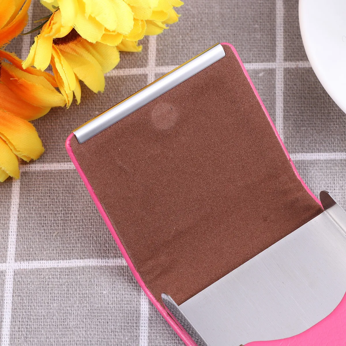 

PU Business Card Holder Case for Women Stainless Steel Bracket Ideal for Storing Cards ID Credit Cards Gifts