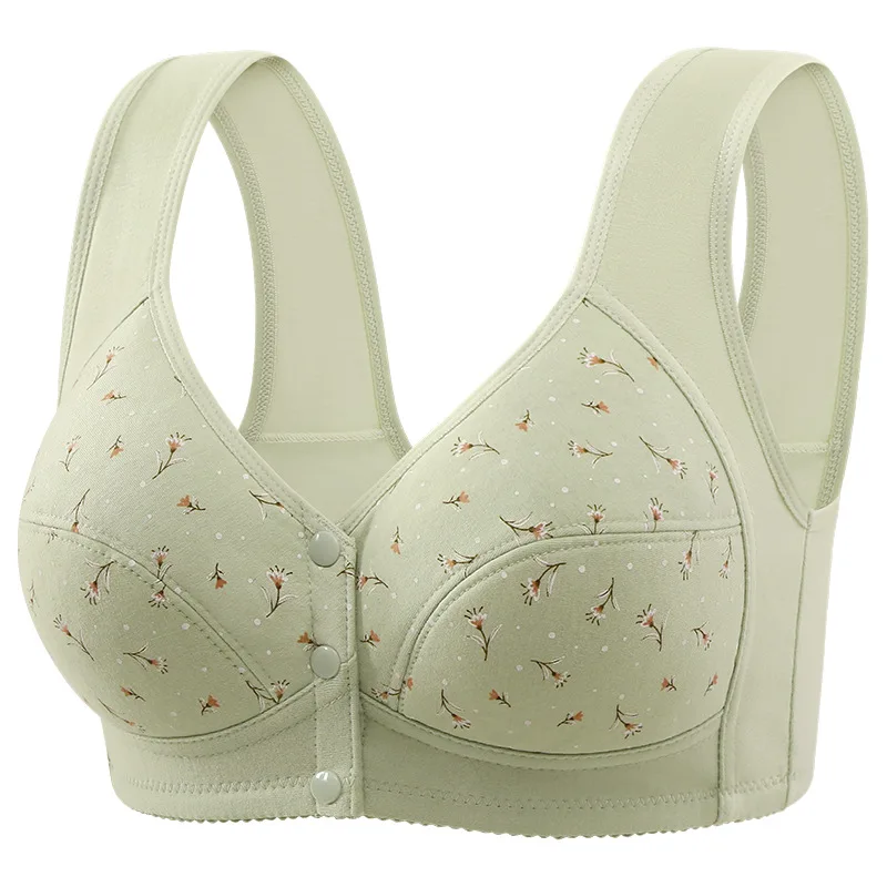 

Легкий комфортный бюстгальтер с застежкой спереди для женщин — хлопковый жилет без косточек больших размеров, без подкладок и дышащий (поддержка зрелых)