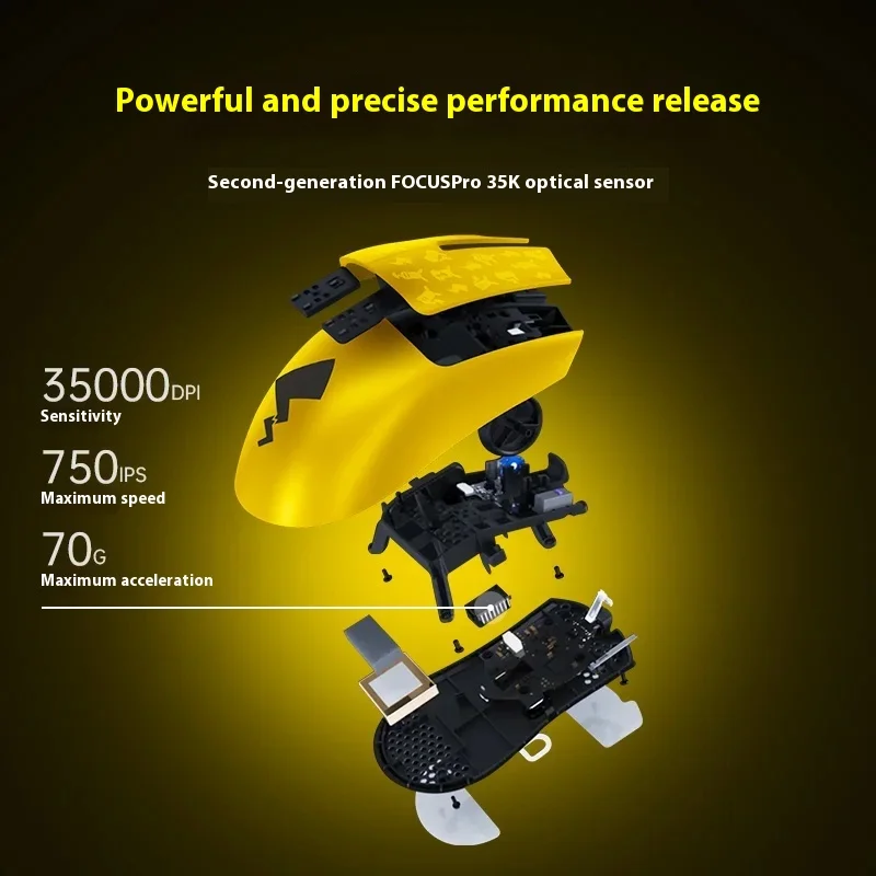 Razer Pokémon Pikachu Collaborative Wireless Mouse Professional Version V3 For Computer Games High Precision Optical Sensor