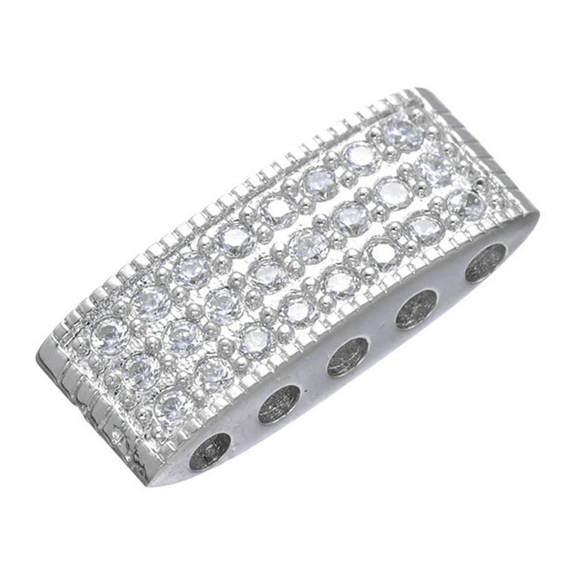 Juya Handmade 5 fori Spacer bar accessori per fai da te donne perline perle collana bracciali che fanno componenti