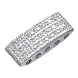 Juya Handmade 5 fori Spacer bar accessori per fai da te donne perline perle collana bracciali che fanno componenti