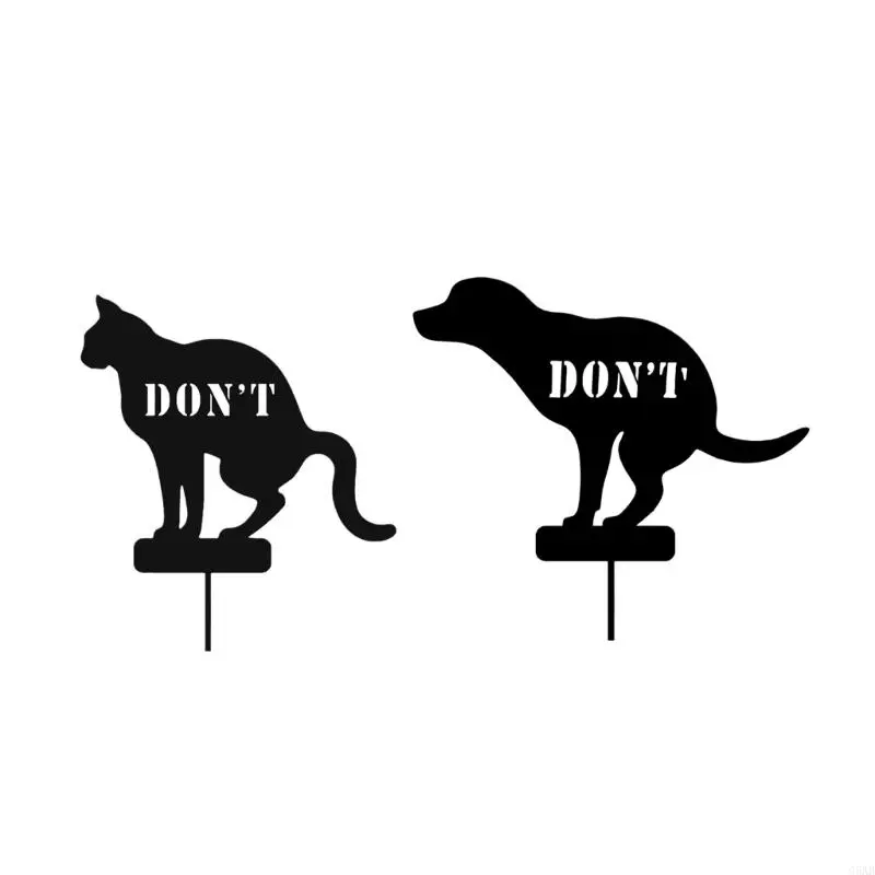 

G5AB Iron Don't Pooping Dog/Cats Yard Sign with Stake Iron Yard Sign for Outdoor Lawn Garden Dog Pooping Sign for Yard
