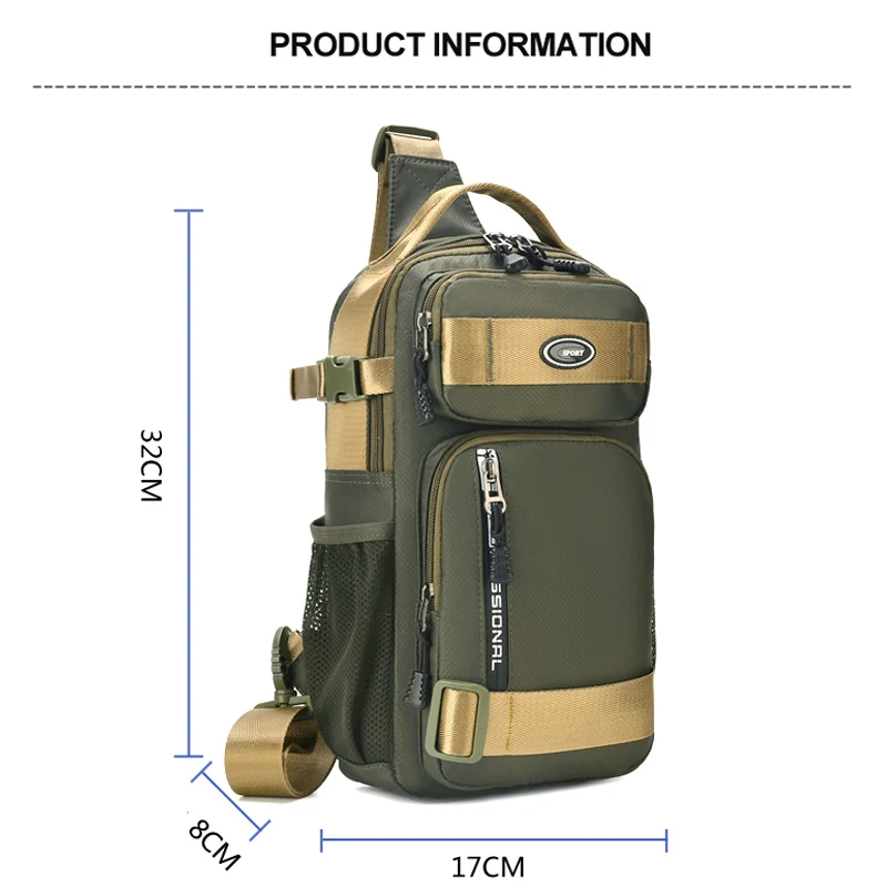 Large Capacity Men's Waist Packs Crossbody Bag High Quality Light Oxford Chest Pack Fashion Casual Men's Handbag Shoulder Bag