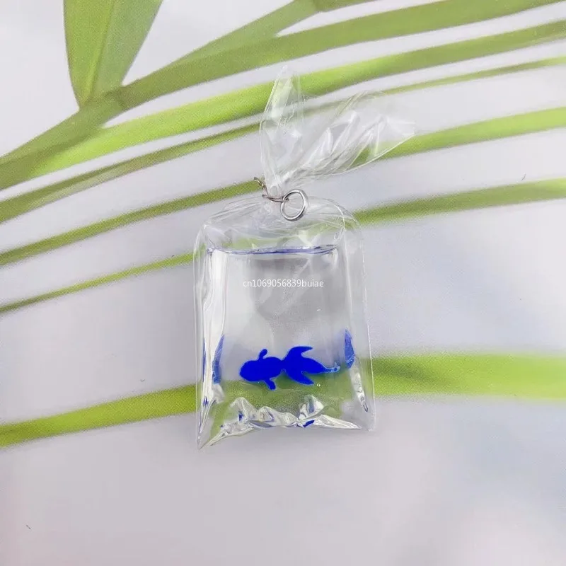 1pcs Coral Fish Bag Resin Charms Ocean Transparent Small Fish in Water Bag Jewelry Pendant Jewelry Handmade DIY Material Decor