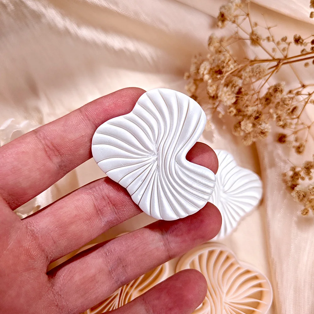 هندسية/القطاع/خط منحني بوليمر كلاي القواطع البلاستيك الطين القرط القاطع DIY بها بنفسك قالب مجوهرات القرط صنع الملحقات