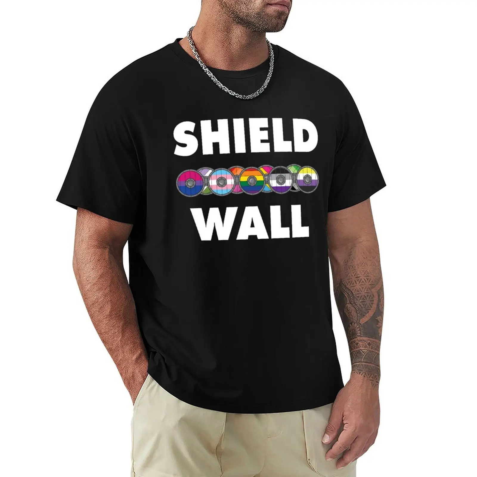 Shield Wall T-Shirt Casual Daily Wear Short Sleeve Top