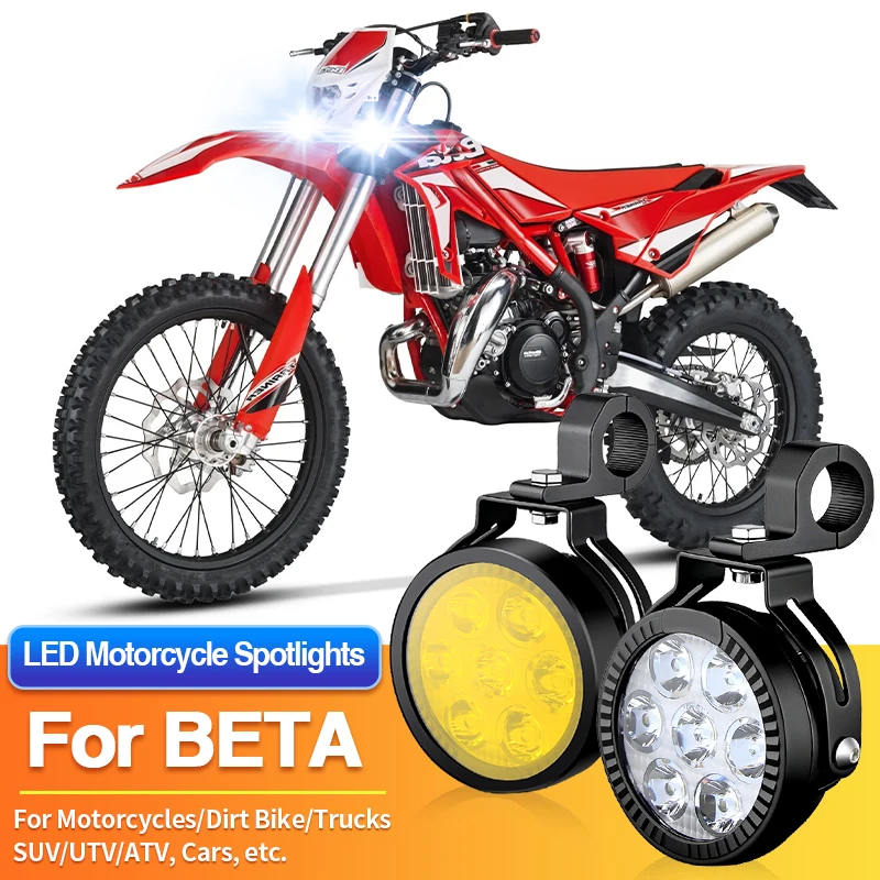 

1 Set LED Motorcycles Headlight Dual Color Spotlight Truck Car SUV ATV 12V for BETA RR-Race Edition 300 390 480 200 250 350 430