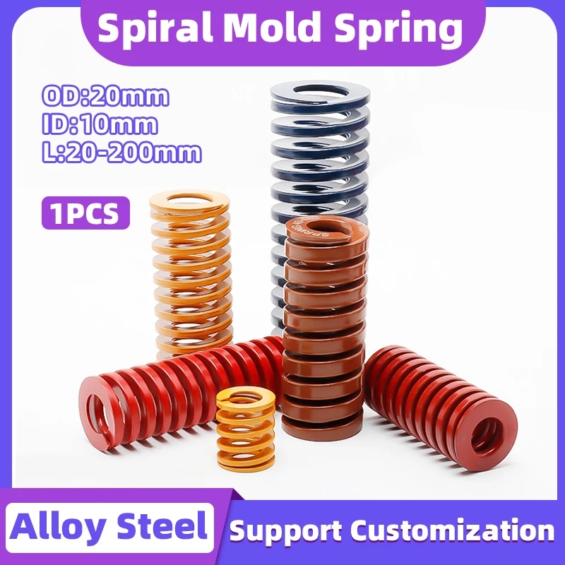 Creamily 1PCS Die SpringsSpiral Stamping Compression Mould Spring Outer Diameter20mm Inner Diameter10mm Length20-200mm For Trunk