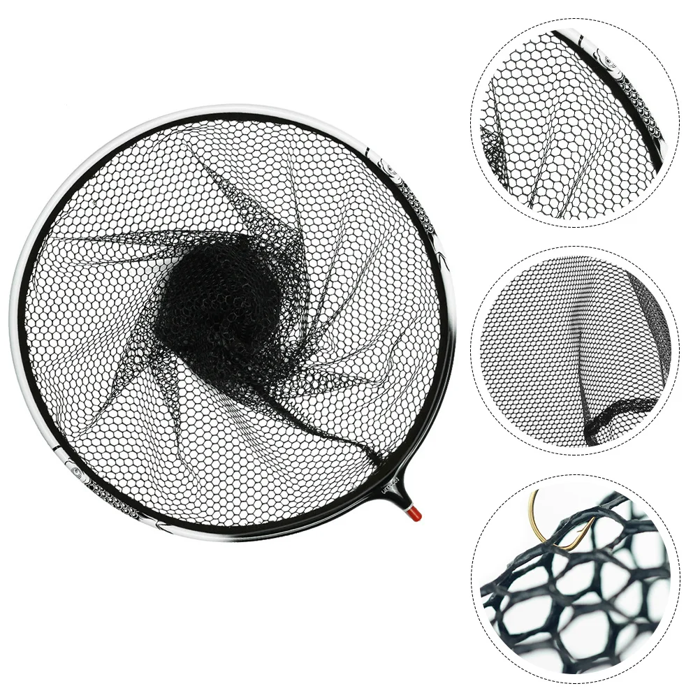 Fishnets Phishing Head Creative Fishing Durable Landing Metal Frame Black Hand Knitting