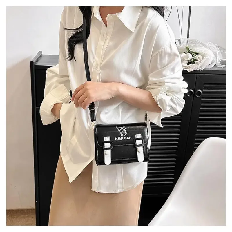 حقيبة كروس بكتف واحد من Ins Cute Hello Kittys، حقيبة مربعة صغيرة لطيفة بألوان متباينة، حقائب بألوان متباينة للمرأة