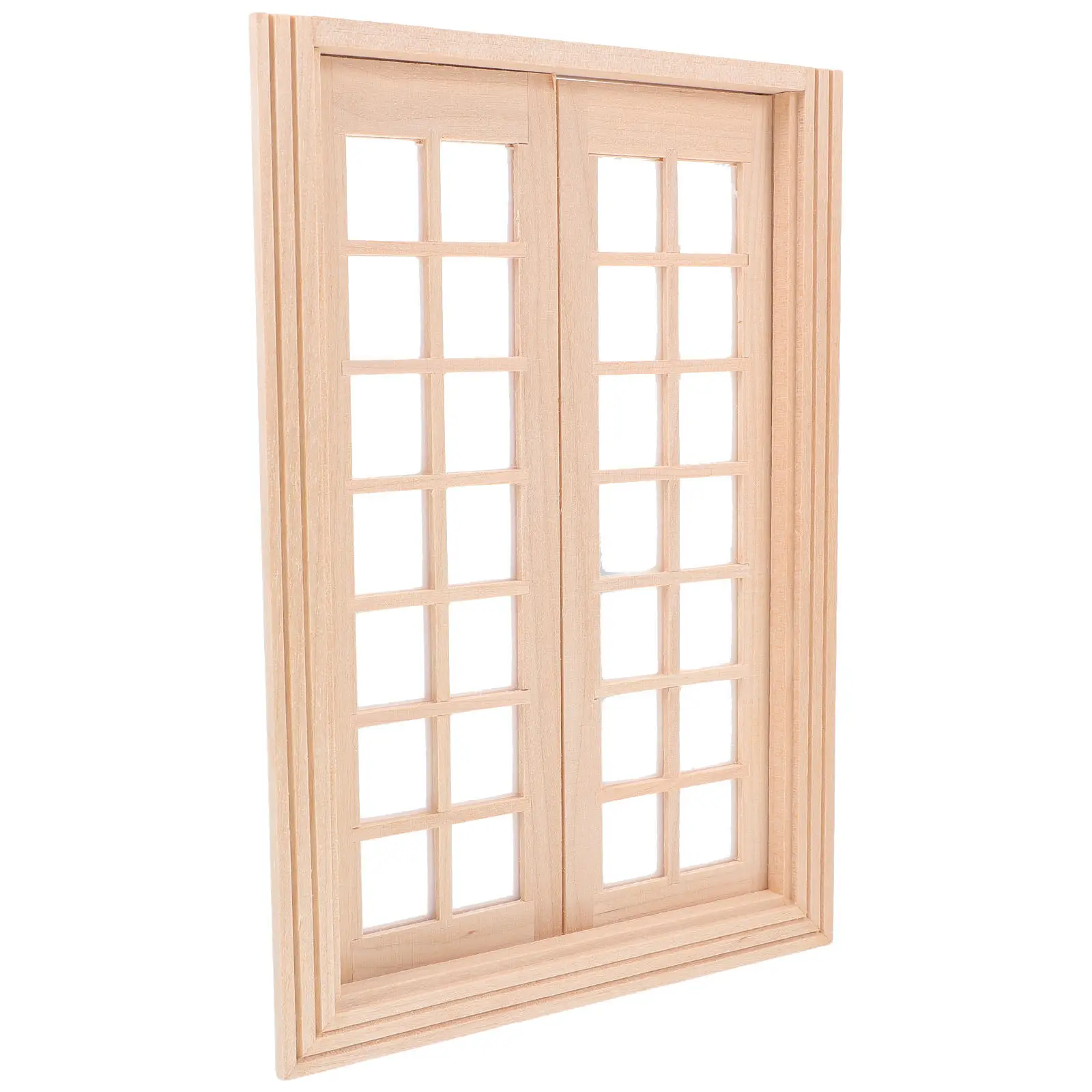 

Miniature Wooden Door for 1:12 Dollhouse Models 13.6x1.3x19.5cm Hinged Design Mini House Interior Exterior Accessories DIY Craft