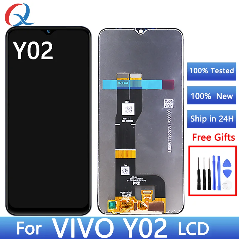 Vivo Y02 스크린 교체 디지타이저 어셈블리 휴대폰 LCD, Y20 디스플레이용 오리지널 LCD 