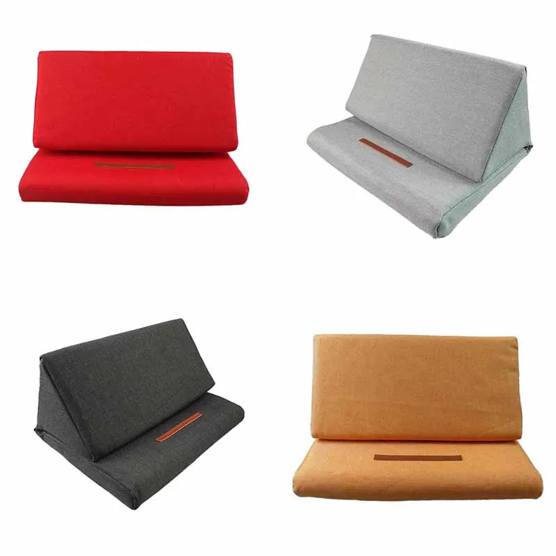 Dudukan Tablet Laptop multifungsi, dudukan Tablet meja Lap warna-warni, bantal poliester katun Pc, bantal braket baca untuk Ipad