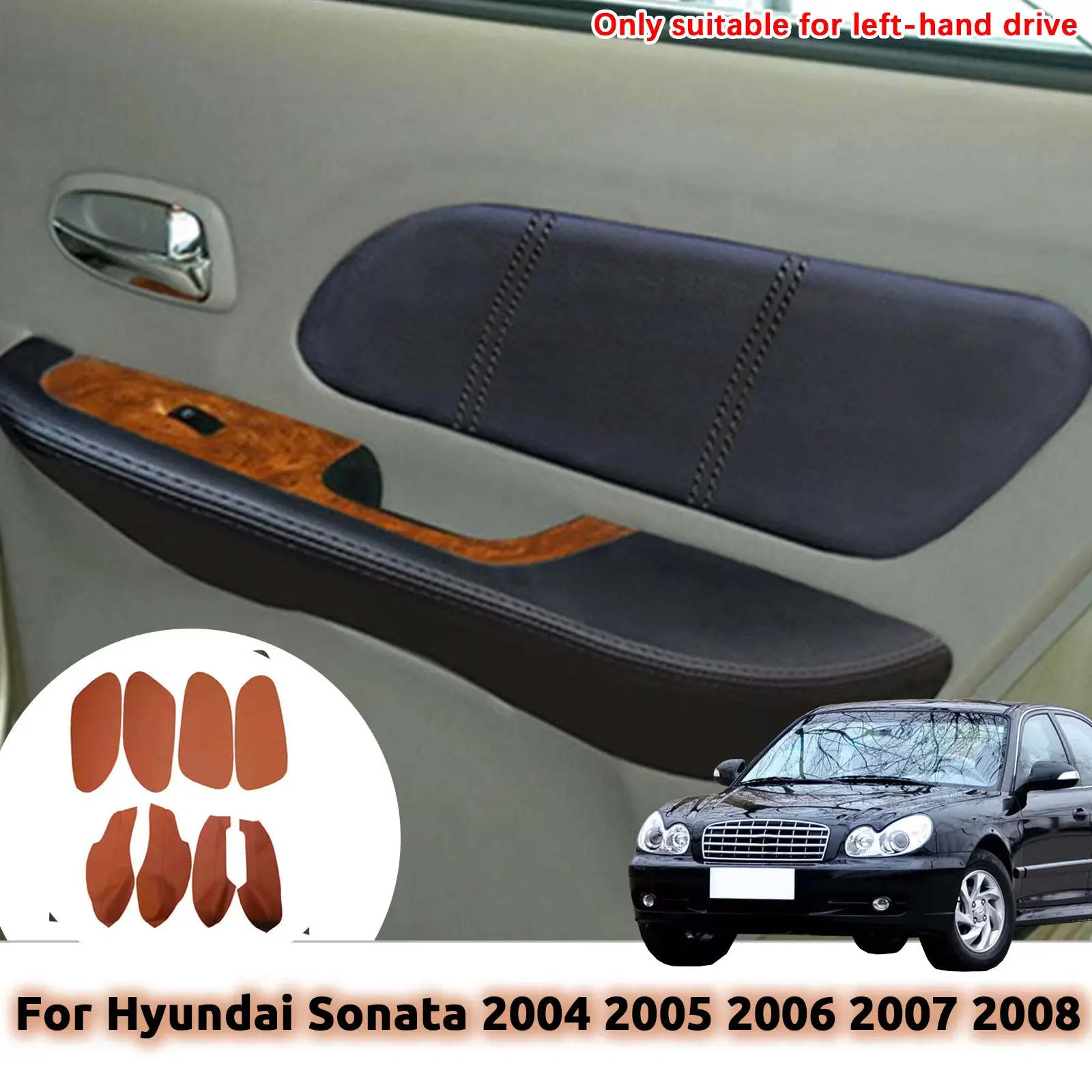 

Подходит для Hyundai Sonata 2004, 2005, 2006, 2007, 2008, для двери автомобиля, подлокотник, панель, кожаный чехол из микрофибры, защитная накладка