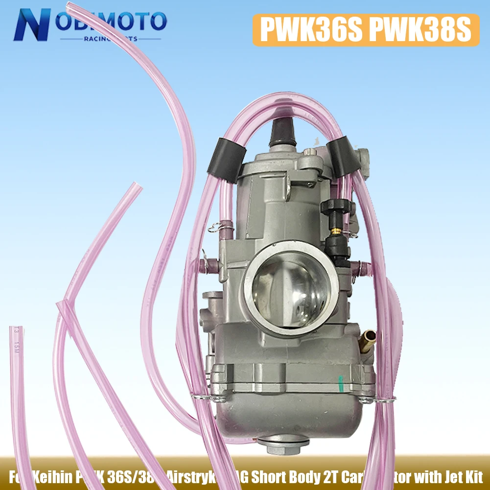 Motorcycle Carburetor PWK PWK36S PWK38S For UTV 125-300CC Keihin PWK 36/38 Short Body Quad Vent Air Striker Carburetor